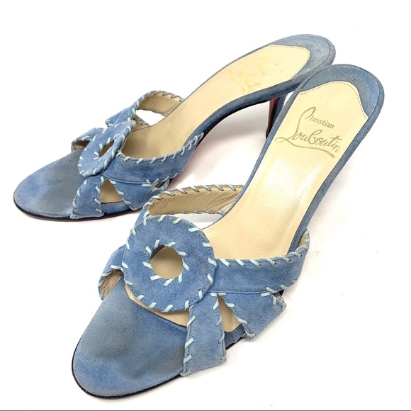 Christian Louboutin Shoes - Christian Louboutin vintage blue suede heel 38.5